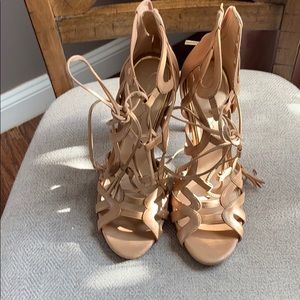 Jessica Simpson Lace Up Booties Open Toe